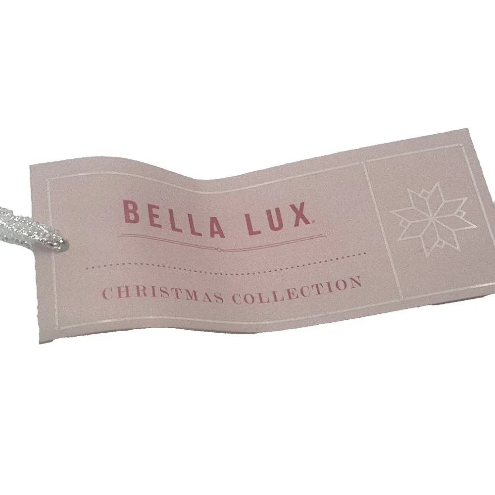 Bella Lux Pink Deer Figurine 10 Inch Crown Tulle Skirt Christmas Decor Princess